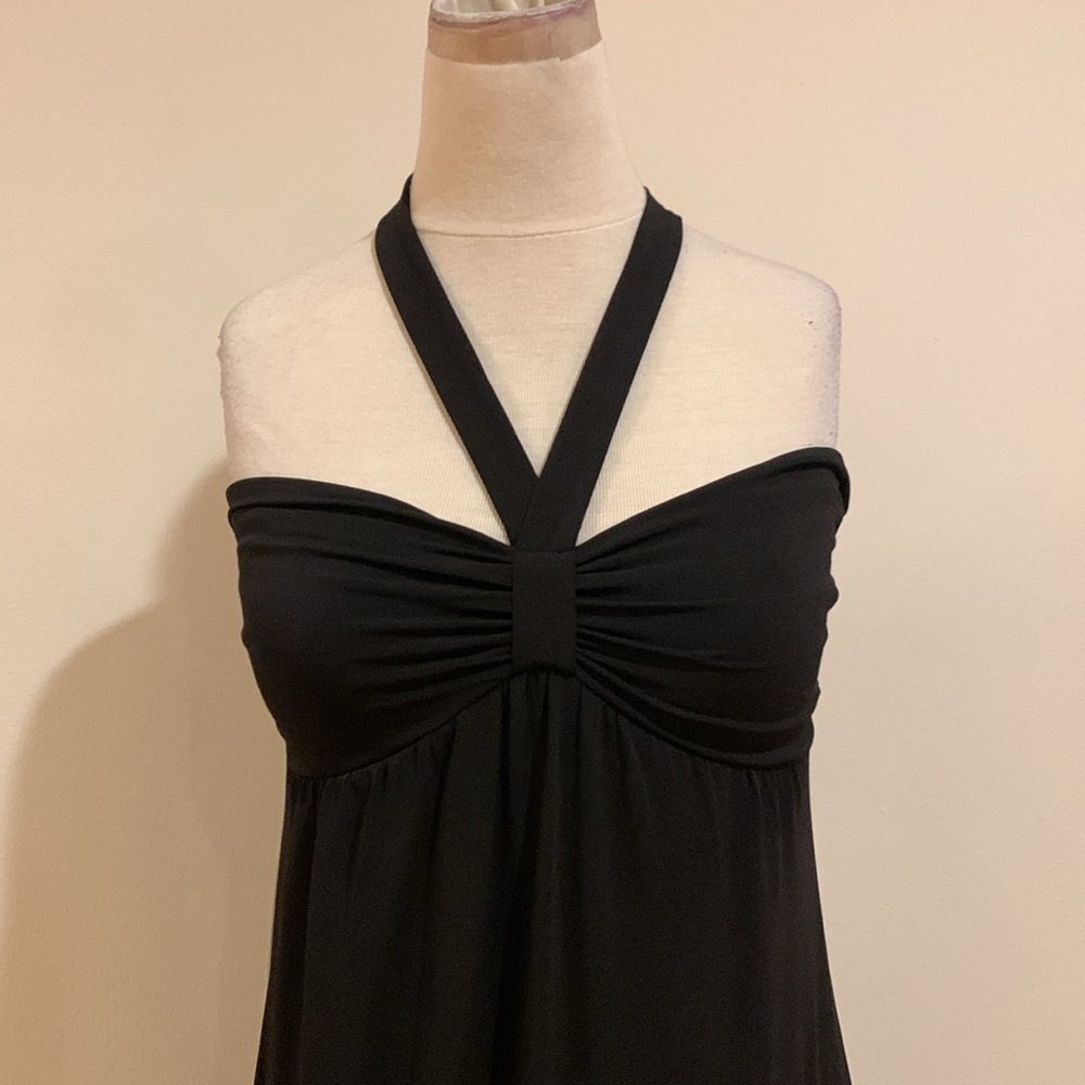Express Black Sweetheart Neckline Halter Top